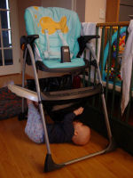 Playing with the highchair