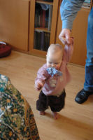 Caroline with her first steps